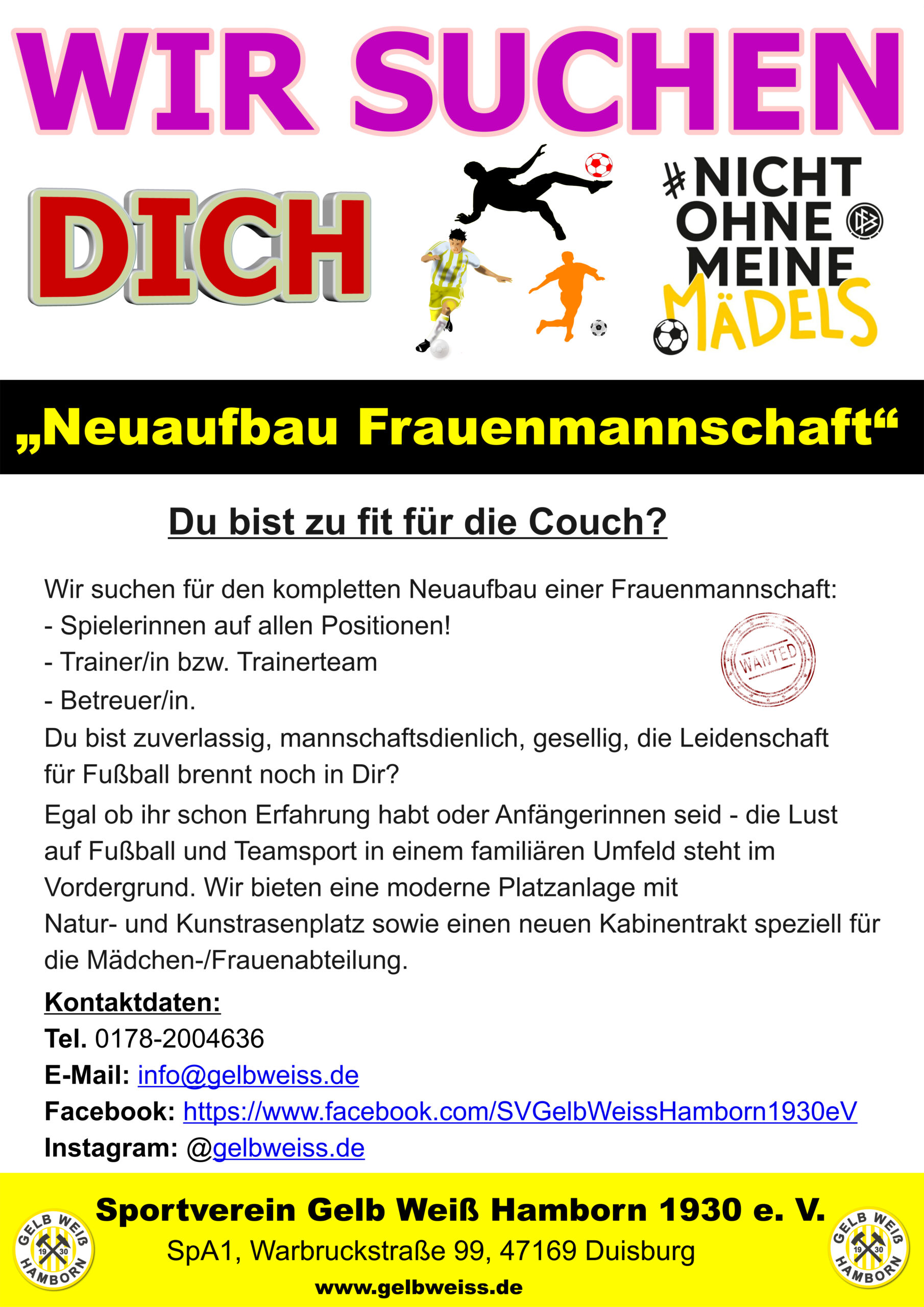 NEUAUFBAU EINER FRAUENMANNSCAFT!